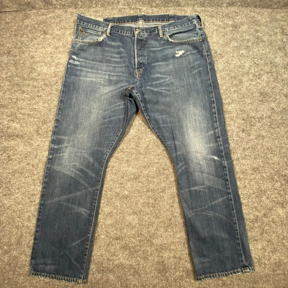 Polo Ralph Lauren Varick Slim Straight Jeans Mens 42x32 Clarke Indigo Blue Denim